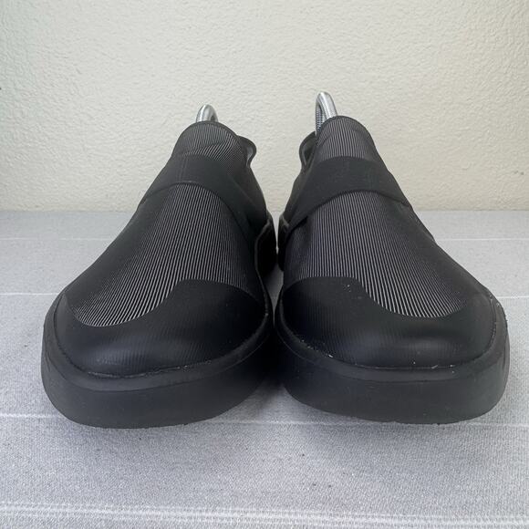 Men’s OOFOS OOmg Slip On Fibre Low Recovery Comfort Shoes Sneakers Black Gray 10 main image 6